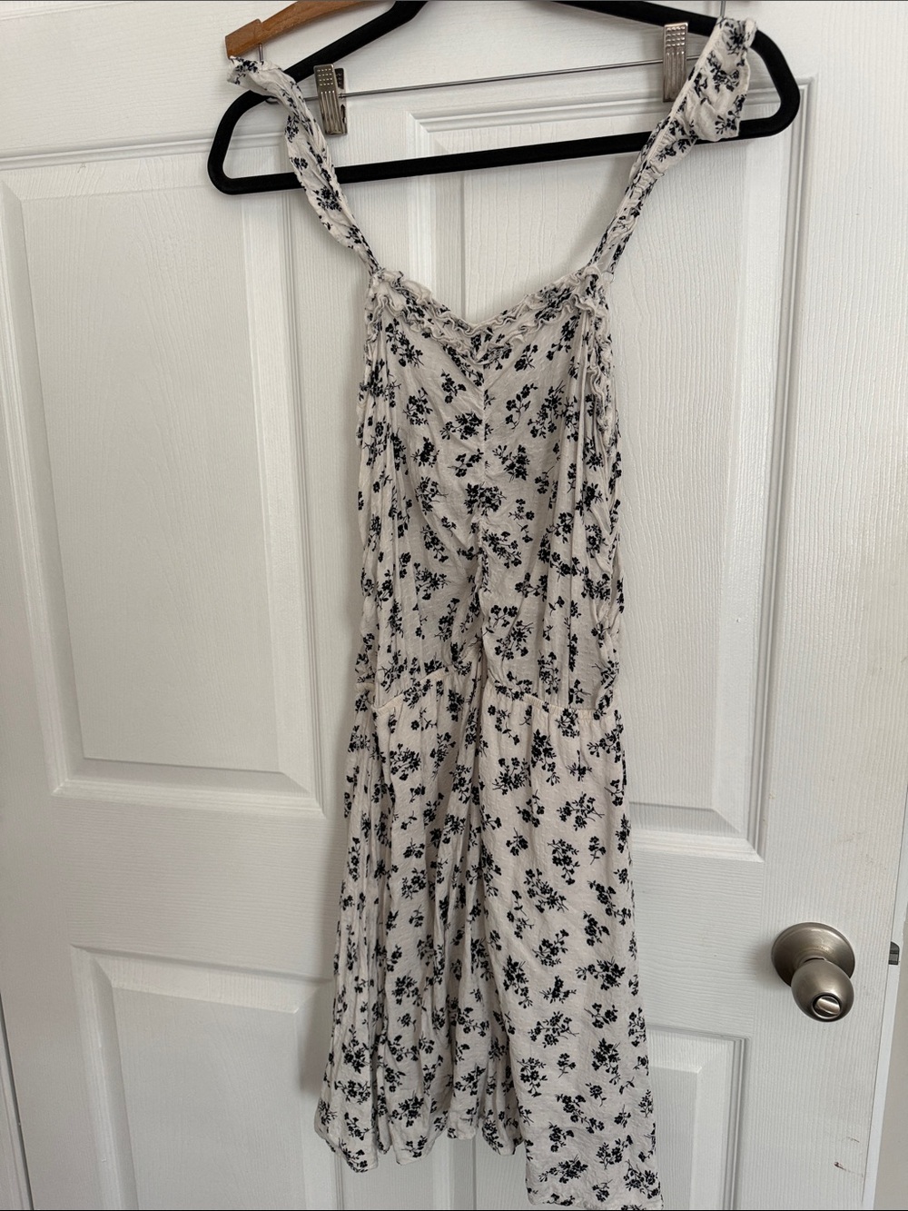Promesa Cream Dress with Black Floral Print